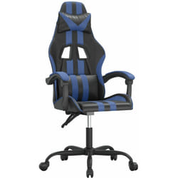 Chaise De Jeu Noir Et Bleu Similicuir Vidaxl