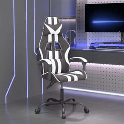 Chaise De Jeu Noir Et Blanc Similicuir Vidaxl