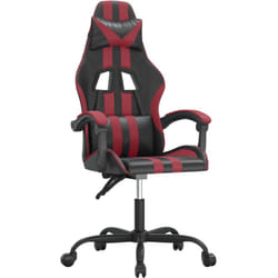 Chaise De Jeu Noir Et Rouge Bordeaux Similicuir Vidaxl