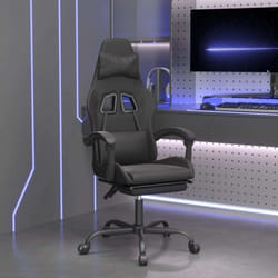 Chaise De Jeu Avec Repose-pied Noir Similicuir Vidaxl965543