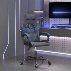 Chaise De Jeu Noir Et Bleu Similicuir Vidaxl