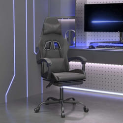 Chaise De Jeu Avec Repose-pied Noir Similicuir Vidaxl