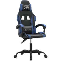 Chaise De Jeu Noir Et Bleu Similicuir Vidaxl