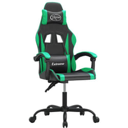 Chaise De Jeu Noir Et Vert Similicuir Vidaxl