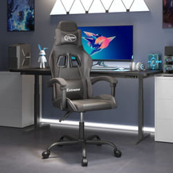 Chaise De Jeu Noir Et Gris Similicuir Vidaxl