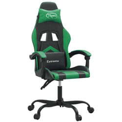 Chaise De Jeu Noir Et Vert Similicuir Vidaxl