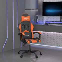 Chaise De Jeu Noir Et Orange Similicuir Vidaxl