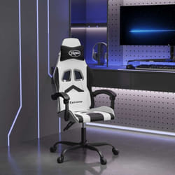 Chaise De Jeu Blanc Et Noir Similicuir Vidaxl159951