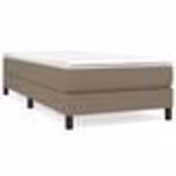 3120480 vidaXL Sommier à ressorts de lit Taupe 90x190 cm Tissu