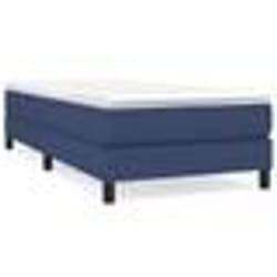3120482 vidaXL Sommier à ressorts de lit Bleu 90x190 cm Tissu
