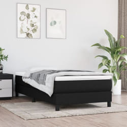 Vidaxl - Cadre de lit sans matelas noir 90x200 cm tissu