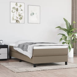 Sommier à ressorts de lit Taupe 90x200 cm Tissu
