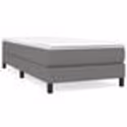 3120493 vidaXL Sommier à ressorts de lit Gris foncé 100x200 cm Tissu