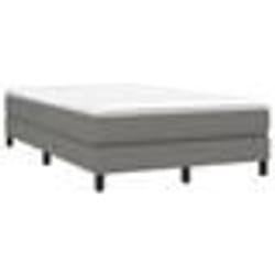 3120501 vidaXL Sommier à ressorts de lit Gris foncé 120x200 cm Tissu