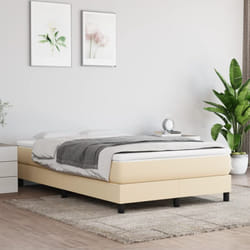 Vidaxl - Sommier à ressorts de lit Crème 120x200 cm Tissu