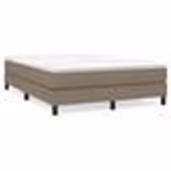 3120512 vidaXL Sommier à ressorts de lit Taupe 140x190 cm Tissu