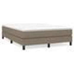 3120512 vidaXL Sommier à ressorts de lit Taupe 140x190 cm Tissu