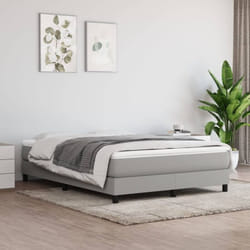 Vidaxl - Cadre de lit sans matelas gris clair 140x200 cm tissu