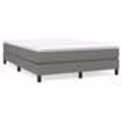 3120517 vidaXL Sommier à ressorts de lit Gris foncé 140x200 cm Tissu