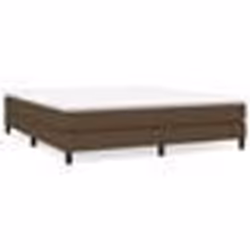 vidaXL Cadre de lit sans matelas marron foncé 160x200 cm tissu - 160 x 200 cm