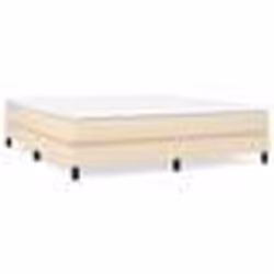 3120529 vidaXL Sommier à ressorts de lit Crème 160x200 cm Tissu