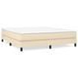 3120529 vidaXL Sommier à ressorts de lit Crème 160x200 cm Tissu