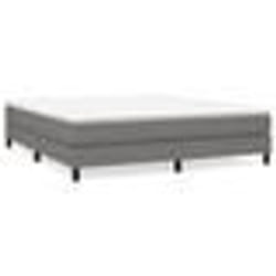 vidaXL Sommier à ressorts de lit Gris foncé 180x200 cm Tissu3120533