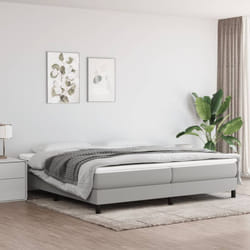 Vidaxl - Sommier à ressorts de lit Gris clair 200x200 cm Tissu