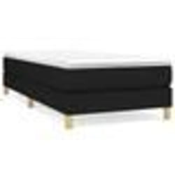 vidaXL Cadre de lit sans matelas noir 90x190 cm tissu - 90 x 190 cm