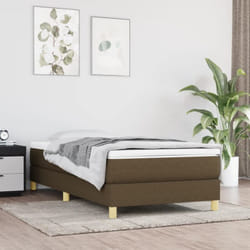 Vidaxl - Cadre de lit sans matelas marron foncé 90x190 cm tissu