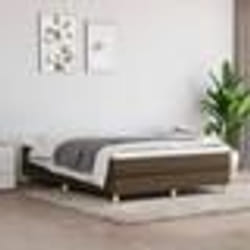 vidaXL Cadre de lit sans matelas marron foncé 140x190 cm tissu - 140 x 190 cm