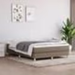 3120610 vidaXL Sommier à ressorts de lit Taupe 140x190 cm Tissu