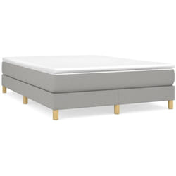 Cadre de lit Gris clair 140x200 cm Tissu