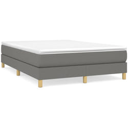 Vidaxl - Sommier à lattes de lit Gris foncé 140x200 cm Tissu