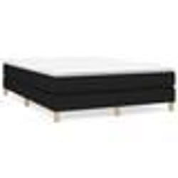 vidaXL Cadre de lit sans matelas noir 140x200 cm tissu - 140 x 200 cm