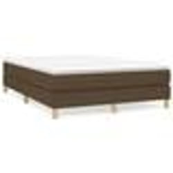 vidaXL Cadre de lit sans matelas marron foncé 140x200 cm tissu - 140 x 200 cm