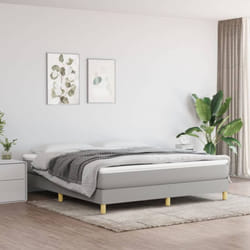 Sommier à lattes de lit Gris clair 160x200 cm Tissu