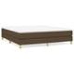 vidaXL Cadre de lit sans matelas marron foncé 160x200 cm tissu - 160 x 200 cm