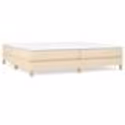vidaXL Cadre de lit sans matelas crème 200x200 cm tissu - 200 x 200 cm