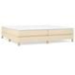 vidaXL Cadre de lit sans matelas crème 200x200 cm tissu - 200 x 200 cm