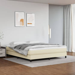 vidaXL Cadre de lit Crème 160x200 cm Similicuir