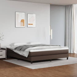 Lit Adulte，sommier À Ressorts De Lit，lit Double- Marron 180x200 Cm Similicuir Vidaxl