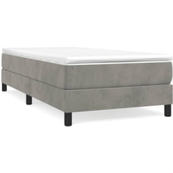 Vidaxl - Cadre de lit Gris clair 90x190 cm Velours
