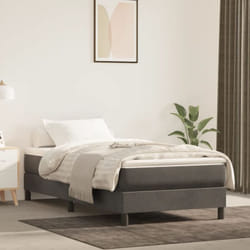 Vidaxl - Sommier à ressorts de lit Gris foncé 90x190 cm Velours