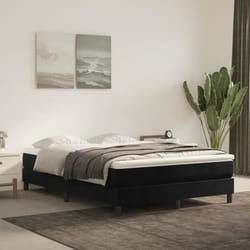 vidaXL Cadre de lit sans matelas noir 140x190 cm velours - 140 x 190 cm