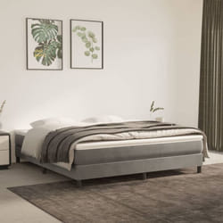 Vidaxl - Cadre de lit Gris clair 160x200 cm Velours