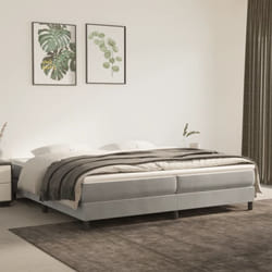 Vidaxl - Sommier à ressorts de lit Gris clair 200x200 cm Velours