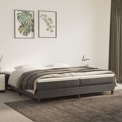 Vidaxl - Cadre de lit Gris foncé 200 x 200 cm Velours