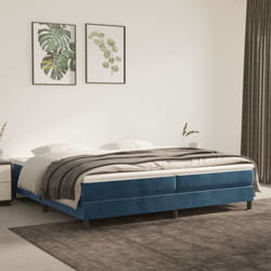 Vidaxl - Cadre de lit Bleu foncé 200x200 cm Velours
