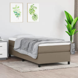 VIDAXL Cadre de lit sans Matelas Tissu 80x200 - Taupe